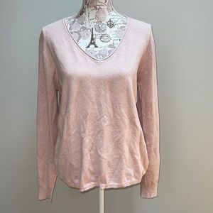 New Basic Milano Pink V-neck XL Sweater
